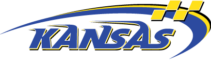 Kansas_Speedway_Logo Kansas Speedway logo in blue with yellow swoosh.